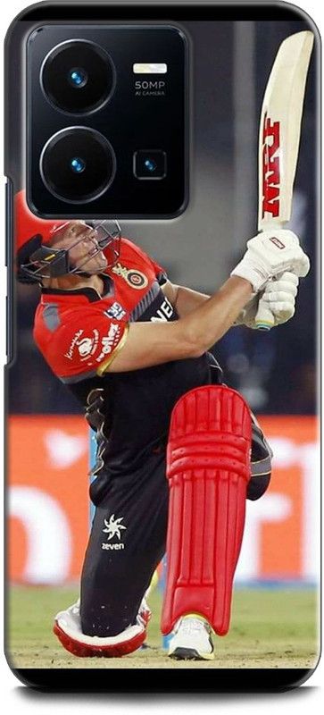 WallCraft Back Cover for Vivo Y35, V2205 AB DE VILLIERS, CRICKET, BATSMAN, SPORTS  (Multicolor, Dual Protection, Pack of: 1)