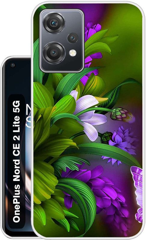 Flipkart SmartBuy Back Cover for oneplus nord ce 2 lite 5g  (Green, Purple, Silicon, Pack of: 1)