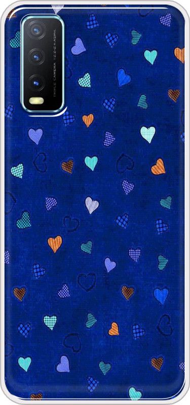 Cooltrend Back Cover for Vivo Y20I  (Blue, Grip Case, Silicon, Pack of: 1)