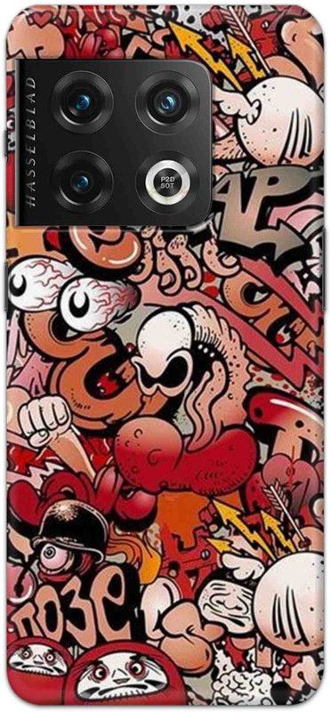 NDCOM Back Cover for OnePlus 10 Pro 5G Graffiti Cartoon Printed  (Multicolor, Hard Case, Pack of: 1)