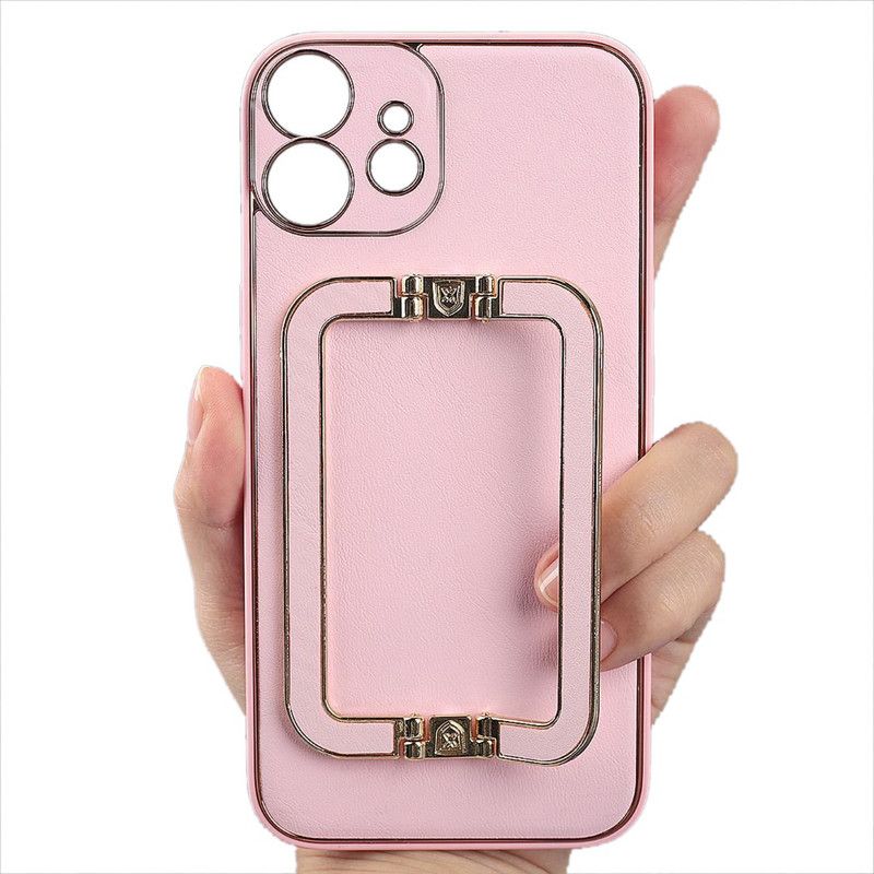 Sajni Creations Back Cover for Apple iphone 11 (Buckle Stand)  (Pink, Pack of: 1)