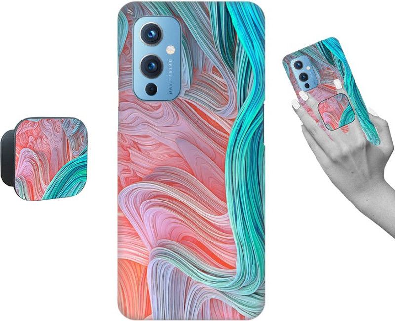Coberta® Back Cover for Oneplus 9  (Multicolor, Cases with Holder, Pack of: 1)