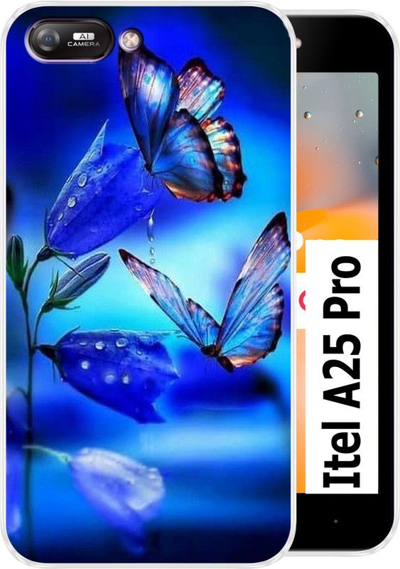vipax Back Cover for Itel A25 Pro  (Blue, Grip Case, Silicon, Pack of: 1)