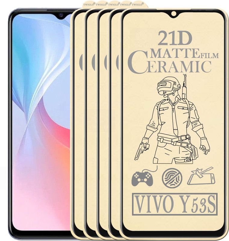 TWIGLO Edge To Edge Tempered Glass for VIVO Y53S  (Pack of 5)