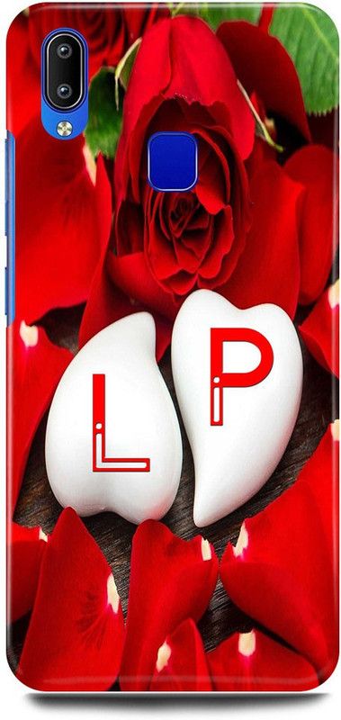 JUGGA Back Cover for Vivo Y93, 1814, L LOVES P NAME,L NAME, P LETTER, ALPHABET,L LOVE P NAME  (Red, Hard Case, Pack of: 1)