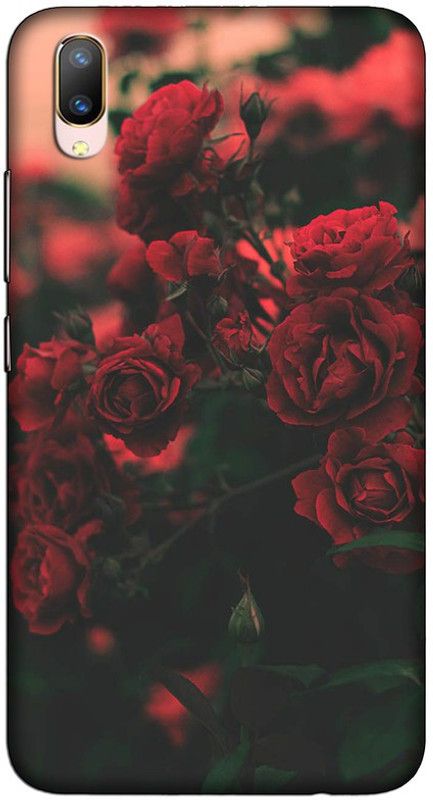 CROKIAN Back Cover for ViVO V11 Pro Flower red Back Cover  (Multicolor, Hard Case, Pack of: 1)