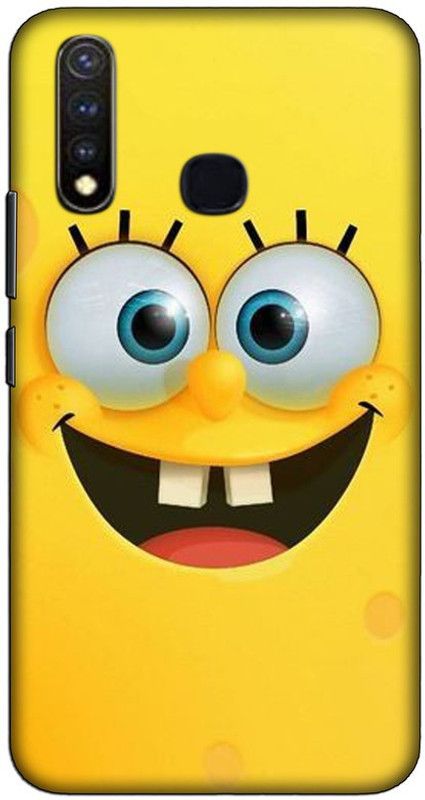 CROKIAN Back Cover for Vivo Y19 Yellow smile Back Cover  (Multicolor, Hard Case, Pack of: 1)