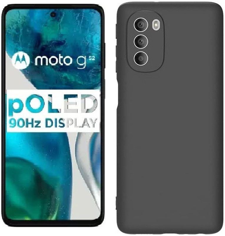 SNMART Back Cover for MOTOROLA g52  (Black, Shock Proof)