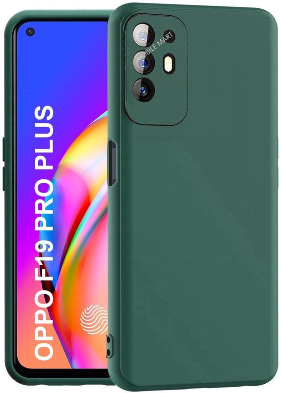 Mobile Mart Back Cover for OPPO F19 Pro+ 5G  (Green, Flexible, Silicon, Pack of: 1)