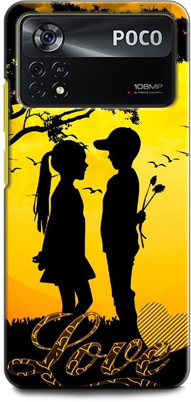 INDICRAFT Back Cover for POCO X4 Pro 5G LOVE, SWEET COUPLE, CUTWE KIDS, GIRL, BOY  (Multicolor, Shock Proof, Pack of: 1)