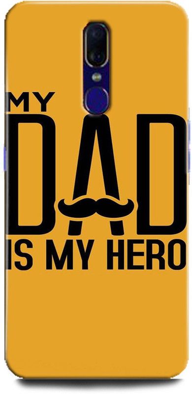 Afterglow Back Cover for OPPO A9 MY DAD IS MY HERO, QUTIO, DAD LOGO, HERO  (Multicolor, Shock Proof, Pack of: 1)