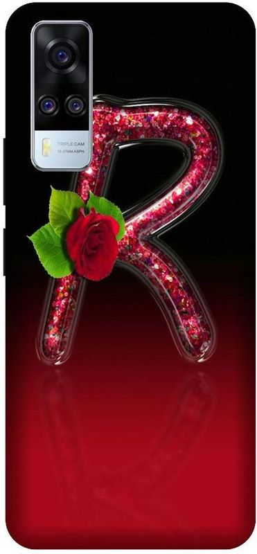 URCHIN Back Cover for Vivo Y51A R, R Letter, Alphabet, Design, R Love  (Multicolor, Shock Proof, Pack of: 1)