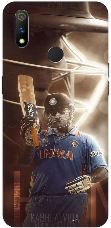 THE NARAYANA COLLECTIONS Back Cover for REALME 3i- RMX1827-DHONI,JERRSY,7,INDIAN,MSD,IPL  (Multicolor, Hard Case, Pack of: 1)
