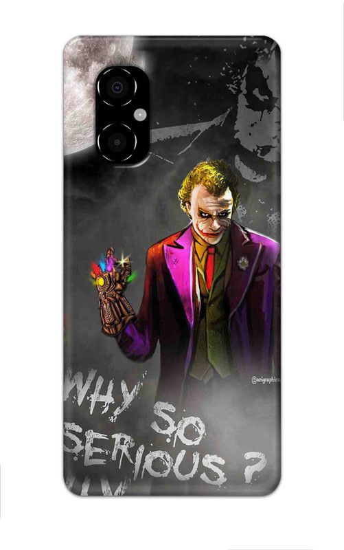 NDCOM Back Cover for POCO M4 5G Why So Serious Printed  (Multicolor, Hard Case, Pack of: 1)