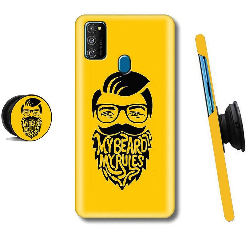 HELLO CASE Back Cover for Samsung Galaxy M30s, Samsung Galaxy M21  (Yellow, Black)