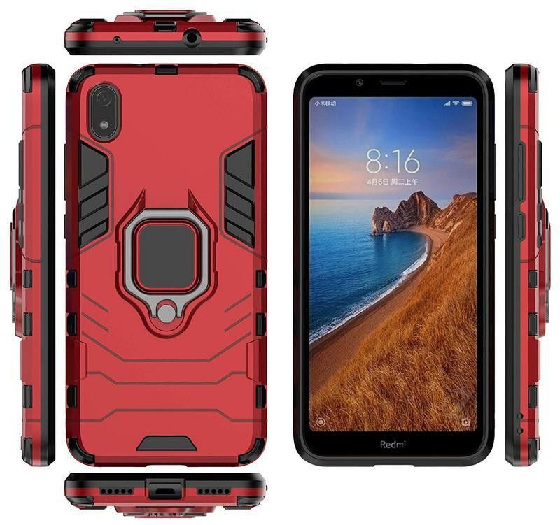 Elica Bumper Case for Xiaomi Redmi 7A  (Red, Hard Case, Pack of: 1)