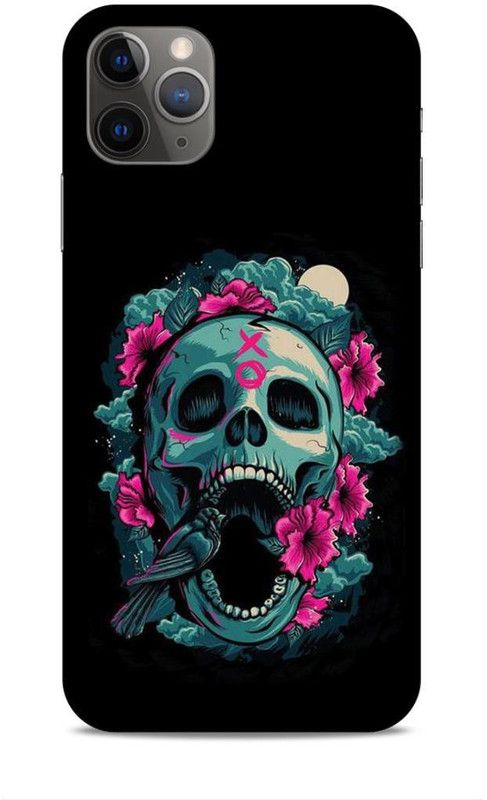 Trinetra Back Cover for Apple iPhone 11 Pro Max (Colorful Skull)  (Green, Hard Case)