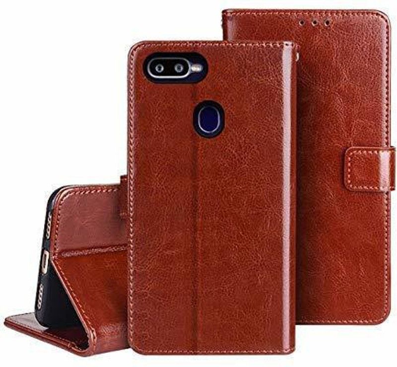 Akshant Flip Cover for Realme 5Pro  (Brown, Shock Proof, Pack of: 1)