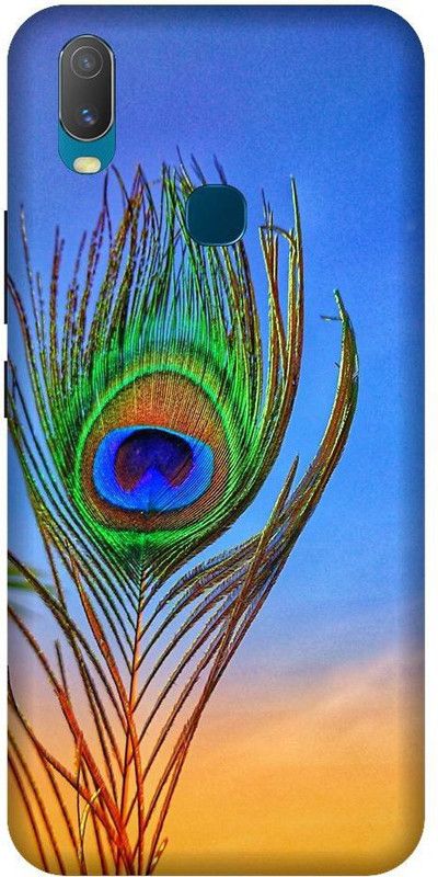 URCHIN Back Cover for Vivo Y17 Morpankh, Krishna Morpankh, Peacock Feather  (Multicolor, Shock Proof)