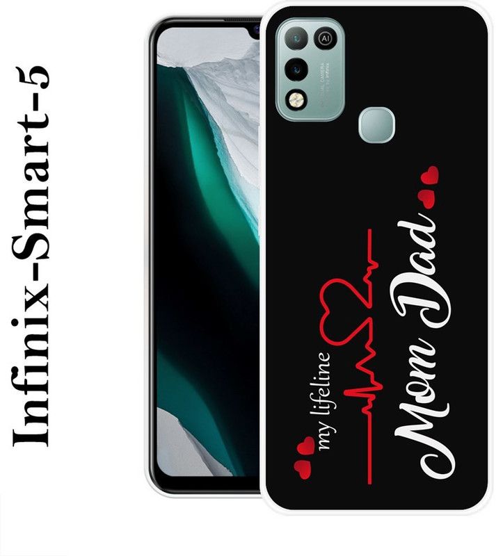 KLC Back Cover for Infinix Smart 5  (Black, White, Silicon)