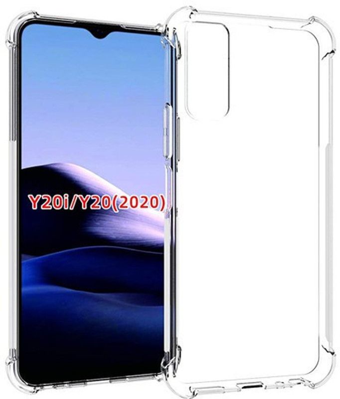 SmartPoint Back Cover for Vivo Y20 2021  (Transparent, Shock Proof, Silicon, Pack of: 1)