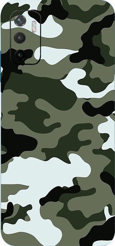 Jeeva Creation Poco M3 Pro Mobile Skin  (Ultra Super Camo Winter With High Matte Finish.)