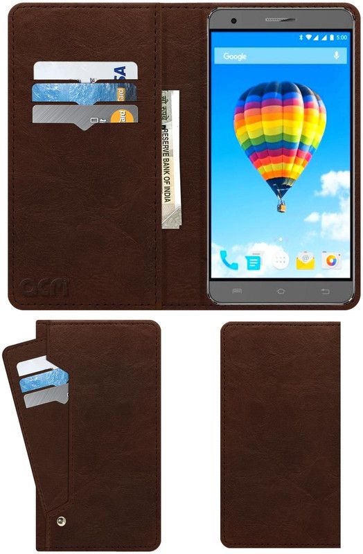 ACM Flip Cover for Lava Fuel F2  (Brown, Cases with Holder, Pack of: 1)