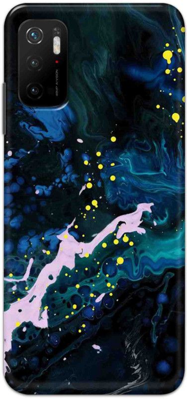 NDCOM Back Cover for POCO M3 Pro 5G Color Art Blue Printed  (Multicolor, Hard Case, Pack of: 1)