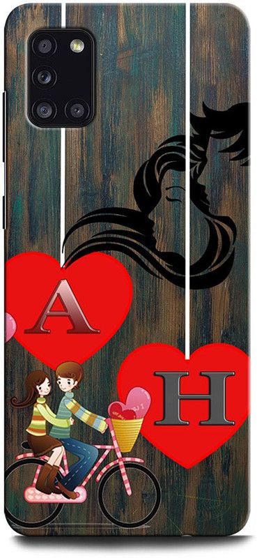 ORBIQE Back Cover for SAMSUNG Galaxy A31 AH, A LOVE H, H LOVE A, A LETTER, H LETTER, AH NAME  (Multicolor, Hard Case, Pack of: 1)