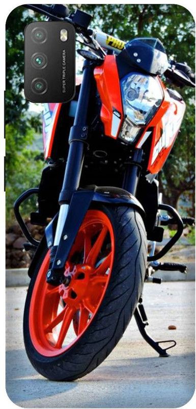 UMPRINT Back Cover for Poco M3/MZB087AIN KTM Ktm Duke Sportes Bike Printed Back Cover  (Multicolor, Hard Case, Pack of: 1)