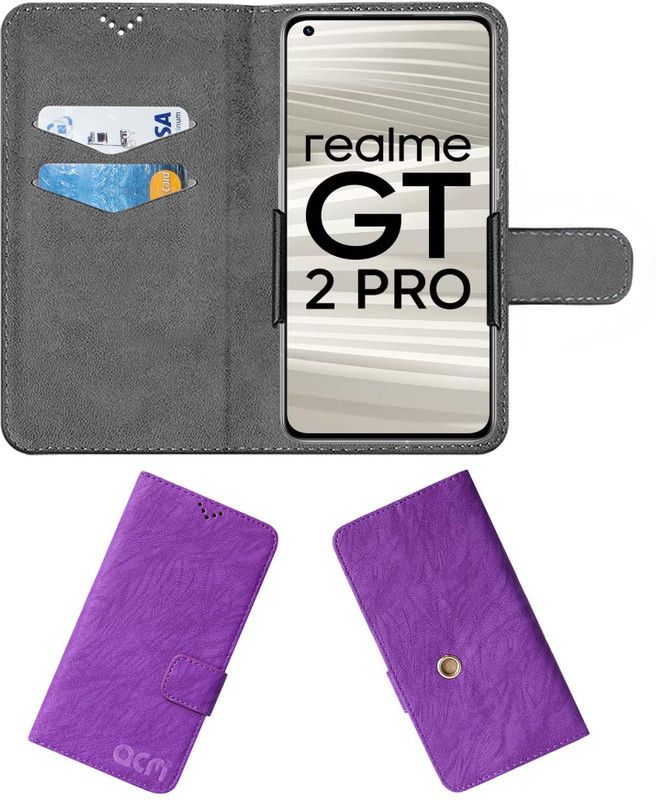 ACM Flip Cover for Realme Gt 2 Pro  (Purple, Cases with Holder, Pack of: 1)
