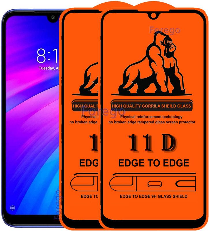 GABZO Edge To Edge Tempered Glass for Mi 7  (Pack of 2)
