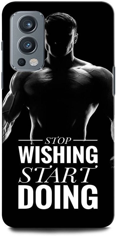 ORBIQE Back Cover for OnePlus Nord 2 5G GYM, FITNESS, WORKOUT, STOP WISHING START DOING  (Multicolor, Hard Case, Pack of: 1)