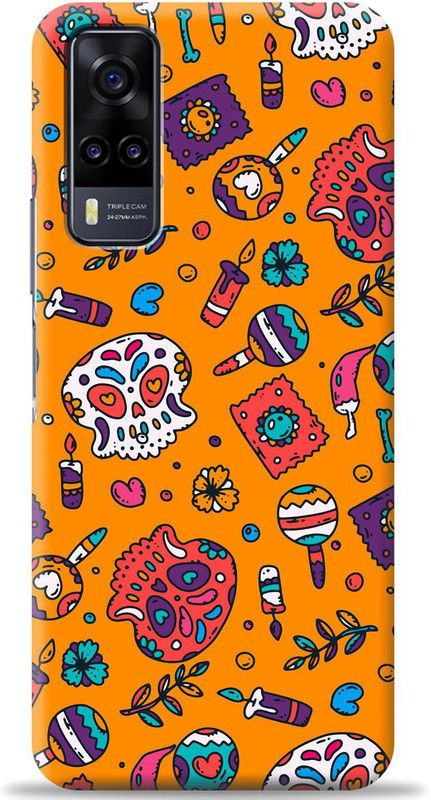 Crafter Back Cover for Vivo Y51A  (Orange, Shock Proof, Pack of: 1)