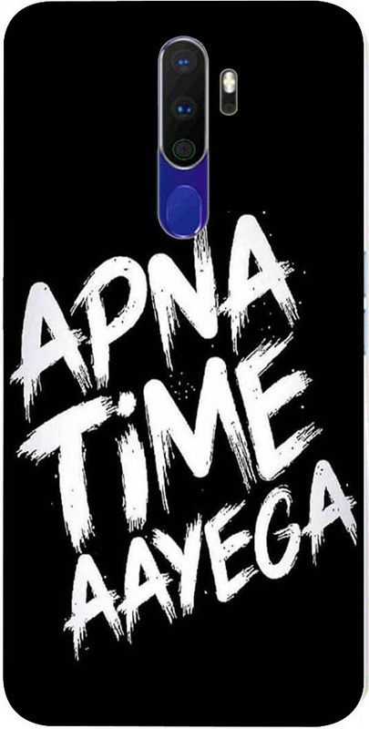 METOO Back Cover for Oppo A9 2020A9 2020, Apna Time Aayega Design Back Cover Print : 30  (Multicolor, Dual Protection, Silicon, Pack of: 1)