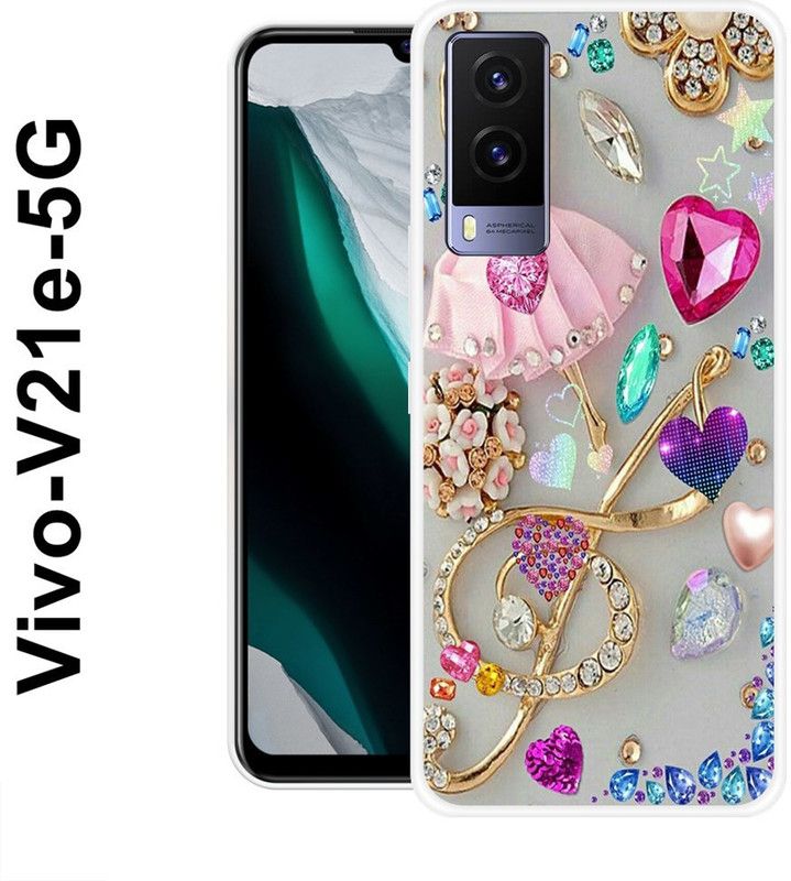 REALKING Back Cover for Vivo V21e 5G  (Multicolor, Grip Case, Silicon)