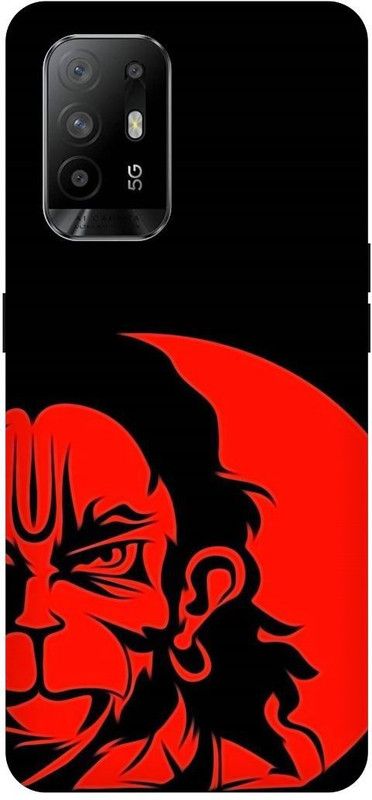 PICHKU Back Cover for OPPO F19 PRO PLUS-CPH2213-HANUMAN,JI,MARUTI,BAJRANG,BALI,BALAJI,JAI SHREE RAM,BHAGWA,HINDU  (Black, Red, Hard Case, Pack of: 1)