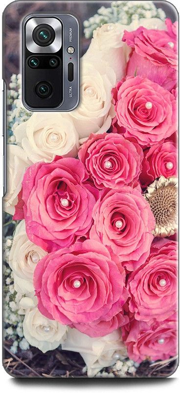 KEYCENT Back Cover for REDMI Note 10 Pro ROSE, WHITE PINK ROCE, BOUQUET, ROSES, FLOWERS, CLASSIC  (Multicolor, Pack of: 1)
