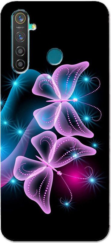 METOO Back Cover for Realme 5i, Butterfly Design Back Cover Print : 79  (Multicolor, Dual Protection, Silicon, Pack of: 1)