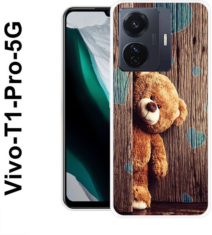 BAGRA Back Cover for Vivo T1 Pro 5G  (Blue, Brown, Silicon)