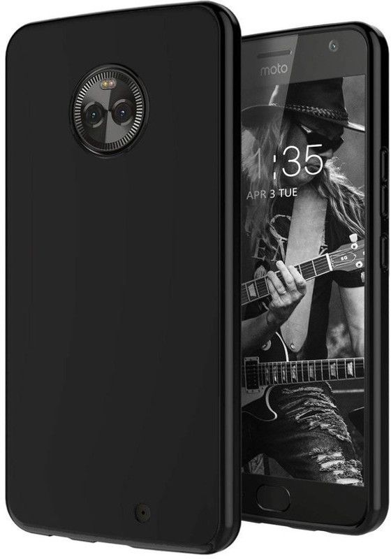 SmartPoint Back Cover for Motorola Moto X4  (Black, Silicon, Pack of: 1)