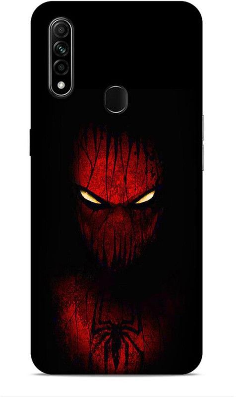 Coverland Back Cover for Oppo A31  (Red, Black)