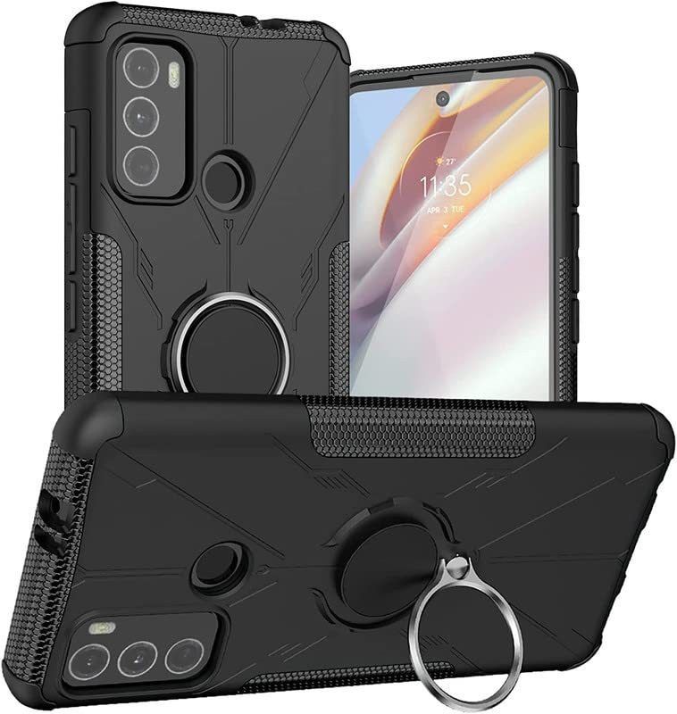 S-Softline Back Cover for Moto G60, Premium Ring Dazzle Case  (Black, Pack of: 1)