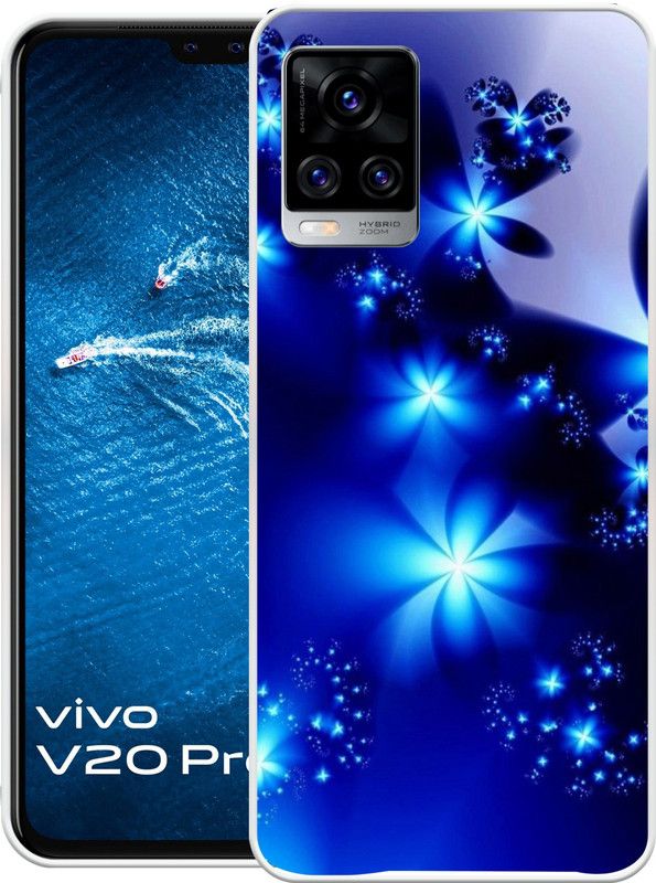 PAEDICON Back Cover for Vivo V20 Pro 5G  (Blue, Grip Case, Silicon, Pack of: 1)