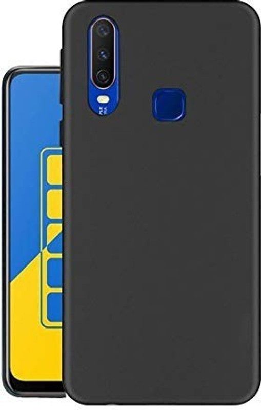 Outlier Back Cover for Vivo Y12  (Black, Silicon)