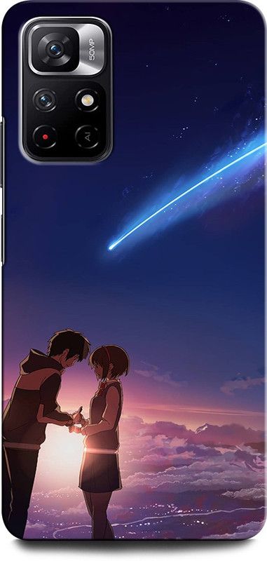 ORBIQE Back Cover for REDMI Note 11T 5G LOVE, ANIME, ALONE COUPLE, NIGHT VIBES, MOON  (Multicolor, Hard Case, Pack of: 1)