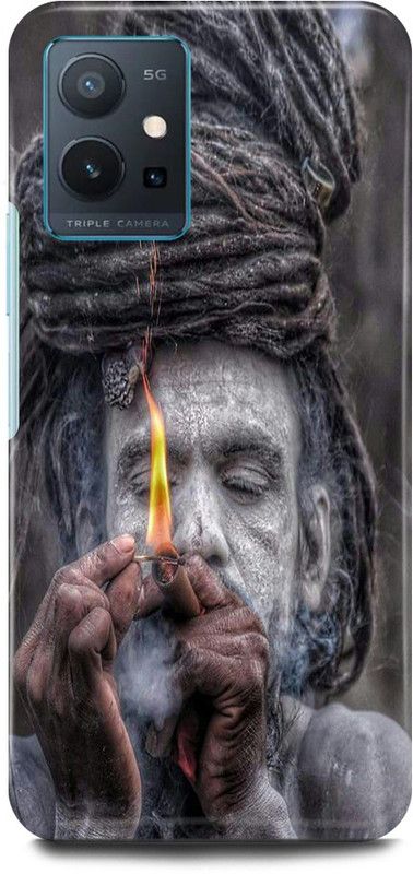 FIKORA Back Cover for OPPO A96, CPH2333, AGHORI, SHIV, SHIVJI, MAHADEV, MAHAKAL  (Grey, Hard Case, Pack of: 1)