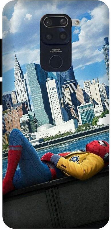 SSMORYA Back Cover for Mi Redmi Note 9, Spiderman Multicolour Printed Back Cover  (Multicolor, Shock Proof, Pack of: 1)