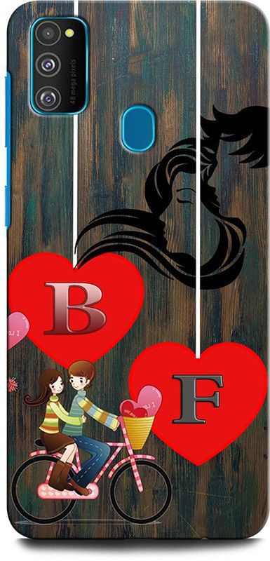 ORBIQE Back Cover for SAMSUNG Galaxy M21 BF, B LOVE F, F LOVE B, B LETTER, F LETTER, BF NAME  (Multicolor, Hard Case, Pack of: 1)