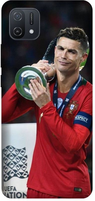 PHONE WALEY.COM Back Cover for OPPO A16e , CPH2421 , Ronaldo, Cristiano, Football, Printed Back Cover  (Red, Hard Case, Pack of: 1)